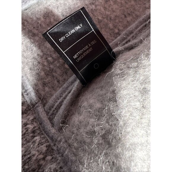 Cupcakes and Cashmere Wool Blend Medium Knit Full Zip Moto Jacket Womens Gray - Picture 4 of 11